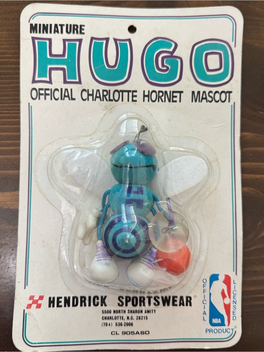 Charlotte Hornets NBA Miniature Hugo Mascot Collectible Rare 1989 NIB Unopened
